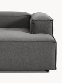 Modulares Ecksofa Lennon, Bezug: 100 % Polyester Der strap, Gestell: Massives Kiefernholz, Spe, Webstoff Anthrazit, B 327 x T 180 cm, Eckteil links