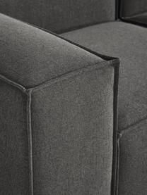 Modulares Ecksofa Lennon, Bezug: 100 % Polyester Der strap, Gestell: Massives Kiefernholz, Spe, Webstoff Anthrazit, B 327 x T 180 cm, Eckteil links