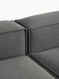 Modulares Ecksofa Lennon, Bezug: 100 % Polyester Der strap, Gestell: Massives Kiefernholz, Spe, Webstoff Anthrazit, B 327 x T 180 cm, Eckteil links