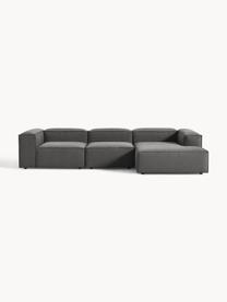 Sofá rinconera modular Lennon, Tapizado: 100% poliéster Alta resis, Estructura: madera contrachapada de p, Patas: plástico Este producto es, Tejido gris antracita, An 327 x F 180 cm, chaise longue izquierda