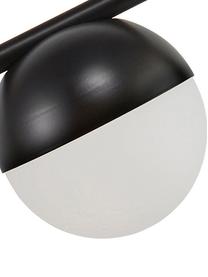 Lampa biurkowa ze szkła opalowego Contina, Biały, czarny, S 15 x W 49 cm