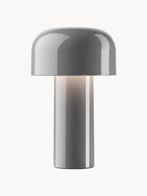 Dimmbare LED-Tischlampe Bellhop, Kunststoff, Grau, glänzend, Ø 13 x H 20 cm