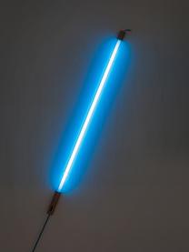 LED wandlamp Linea met stekker, Decoratie: hout, Blauw, Ø 4 x H 135 cm