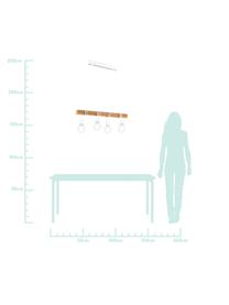 Pendelleuchte Townshend aus Holz, Weiss, Holz, 70 x 110 cm