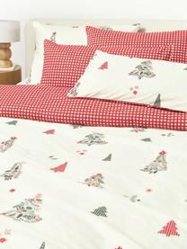 Taie d'oreiller en percale de coton Pine, Blanc, rouge, vert, larg. 50 x long. 70 cm