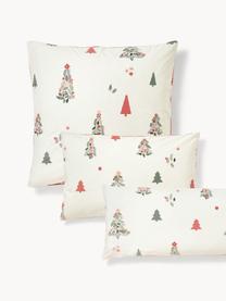 Taie d'oreiller en percale de coton Pine, Blanc, rouge, vert, larg. 50 x long. 70 cm