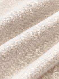 Taie d'oreiller en flanelle avec ourlet Laia, Beige clair, larg. 50 x long. 70 cm