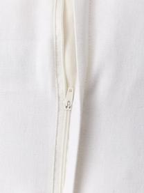Juten kussenhoes Danielle met palmblad motief, Bruin, wit, B 40 x L 40 cm