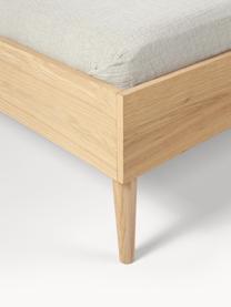 Cama de madera Signe, Madera de roble, An 140 x L 200 cm