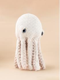 Handgefertigtes Kuschelkissen Octopus, Unten: Kunstpelz (100 % Polyeste, Off White, Hellbeige, Ø 16 x H 30 cm