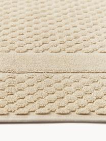Tappeto bagno con motivo a nido d'ape Katharina, Beige, Larg. 50 x Lung. 70 cm