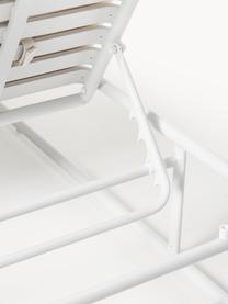 Gartenliege Caio, Bezug: 100 % Polyester Der hochw, Gestell: Aluminium, Off White, Weiß, B 86 x L 200 cm