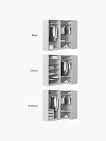 Modulaire hoekkast Leon, 215 cm breed, diverse varianten, Frame: met melamine beklede spaa, Lichtgrijs, Basic Interior, B 215 x H 200 cm, met hoekmodule