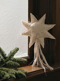 Puntale albero di Natale in cotone Vela, Rivestimento: 100% cotone, Bianco, Larg. 22 x Alt. 38 cm