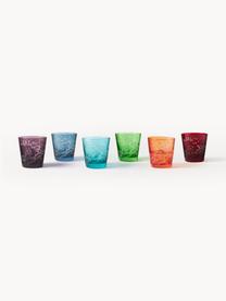 Set di 6 bicchieri acqua Blossom, Vetro, Multicolore, Ø 8 x Alt. 9 cm, 180 ml