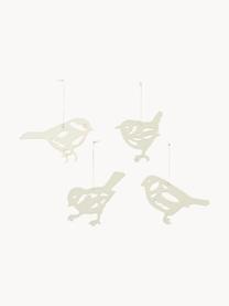 Baumanhänger Alba Bird, 4er-Set, Porcellana, Bianco, Larg. 14 x Alt. 8 cm