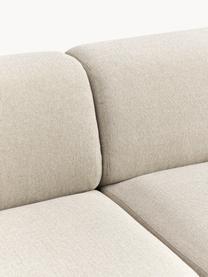 Canapé d'angle 4 places Melva, Tissu beige clair, larg. 319 x prof. 195 cm, dossier à droite
