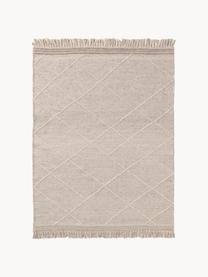 Tapis en laine tissé à la main Daphne, Beige, larg. 80 x long. 150 cm (taille XS)