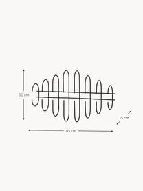 Appendiabiti in metallo Moveo, Metallo rivestito, Nero, Larg. 85 cm