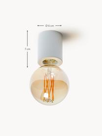 Kleine wand- en plafondspot Chanty, Lamp: gepoedercoat metaal, Mat wit, Ø 6 x D 7 cm