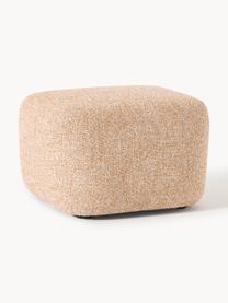 Pouf en bouclé Wolke, Bouclé orange, larg. 64 x haut. 41 cm