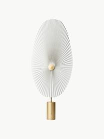 Petit lampadaire LED Liris, intensité lumineuse variable, Blanc, doré, haut. 118 cm