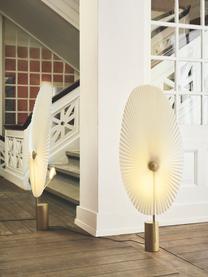 Petit lampadaire LED Liris, intensité lumineuse variable, Blanc, doré, haut. 118 cm