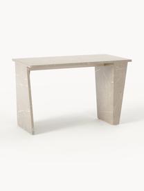 Schreibtisch Liam in Travertinoptik, Mitteldichte Holzfaserplatte (MDF), mit Melaminfolie überzogen, Beige, Travertin-Optik, B 120 x T 60 cm