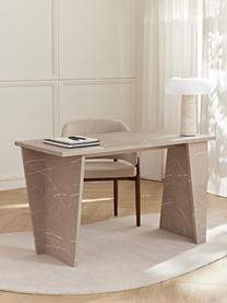 Bureau Liam in travertijn look, MDF bekleed met melaminefolie, Beige, travertijn look, B 120 x D 60 cm