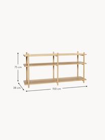 Estantería de madera Library, Chapa de roble, madera de roble

Este producto está hecho de madera de origen sostenible y con certificación FSC®., Madera de roble, An 150 x Al 75 cm