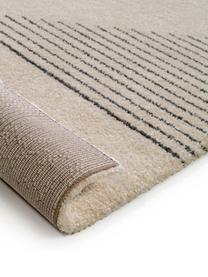 Teppich Narvik mit abstraktem Muster, 60% Polyester, 40% Polypropylen, Creme, Schwarz, B 200 x L 290 cm (Größe L)