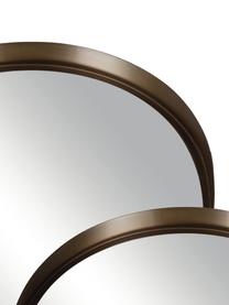 Set de espejos de pared redondos Dolce, 3 pzas., Espejo: cristal, Reverso: tablero de fibras de dens, Negro, oro, Set de diferentes tamaños