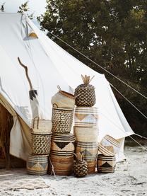 Set de cestas de jacinto de agua Pyramid, 2 uds., Estructura: metal, Blanco, beige, Set de diferentes tamaños