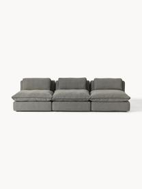 Sofa modułowa XL Felix (3-osobowa), Tapicerka: 100% poliester Dzięki tka, Nogi: tworzywo sztuczne Ten pro, Ciemnoszara tkanina, B 300 x T 140 cm