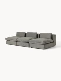 Modulares XL-Sofa Felix (3-Sitzer), Bezug: 100 % Polyester Der strap, Gestell: Massives Kiefern- und Fic, Webstoff Dunkelgrau, B 300 x T 140 cm