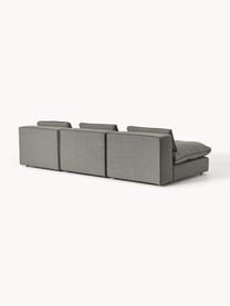 Modulares XL-Sofa Felix (3-Sitzer), Bezug: 100 % Polyester Der strap, Gestell: Massives Kiefern- und Fic, Füße: Kunststoff Dieses Produkt, Webstoff Dunkelgrau, B 300 x T 140 cm