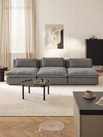 Modulares XL-Sofa Felix (3-Sitzer), Bezug: 100 % Polyester Der strap, Gestell: Massives Kiefern- und Fic, Füße: Kunststoff Dieses Produkt, Webstoff Dunkelgrau, B 300 x T 140 cm