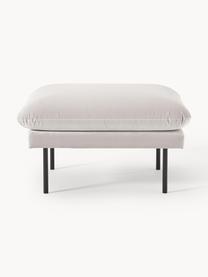 Sofa-Hocker Moby aus Samt, Bezug: Samt (Hochwertiger Polyes, Gestell: Massives Kiefernholz, Füße: Metall, pulverbeschichtet, Samt Greige, B 78 x T 78 cm