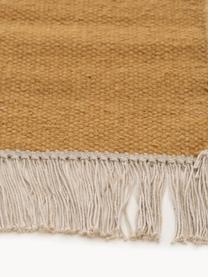 Alfombra artesanal de lana con flecos Liv, 80% algodón, 20% poliéster

Las alfombras de lana se pueden aflojar durante las primeras semanas de uso, la pelusa se reduce con el uso diario., Marrón claro, An 140 x L 200 cm (Tamaño S)