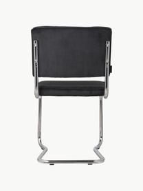 Menčestrové konzolové stoličky Kink, 2 ks, Menčestrová čierna, odtiene striebornej, Š 48 x H 48 cm