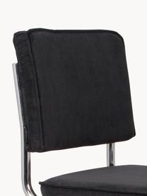 Menčestrové konzolové stoličky Kink, 2 ks, Menčestrová čierna, odtiene striebornej, Š 48 x H 48 cm
