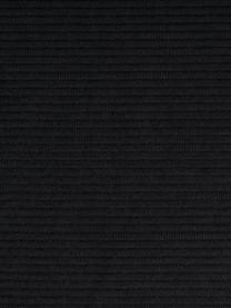 Silla cantilever de pana Kink, Tapizado: pana (88% nylon, 12% poli, Estructura: metal cromado, Cord negro, plateado, An 48 x F 48 cm