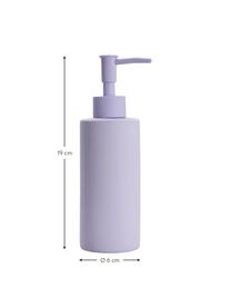 Dispenser sapone in gres Mona, Gres, Lilla, Ø 6 x Alt. 19 cm