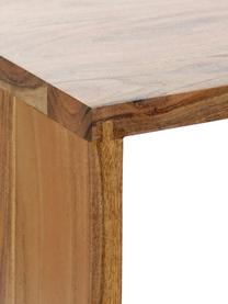 Set 3 tavolini in legno di acacia Palma 3 pz, Massiccio legno d'acacia, Marrone chiaro, Set in varie misure