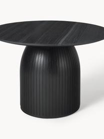 Runder Esstisch Nelly mit Marmor-Tischplatte, Tischplatte: Marmor, Schwarz, marmoriert, Ø 115 cm
