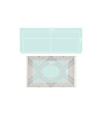 Handgewebter Teppich Karola mit Hoch-Tief-Struktur, Grau, Cremeweiß, B 120 x L 180 cm (Größe S)