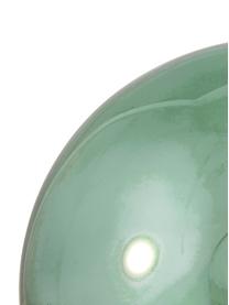 Petite lampe à poser boule en verre teinté Milla, Vert, couleur laitonnée, noir