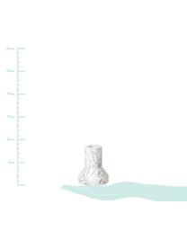 Candelabro de mármol Anna, Mármol, Blanco, Ø 7 x Al 8 cm