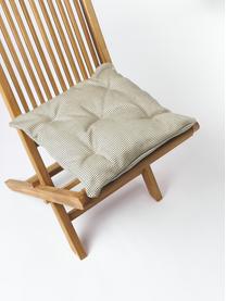 Outdoor stoelkussen Ortun, Bekleding: 100% polyacryl, spingever, Beige, geel, donkerblauw, B 40 x L 40 cm