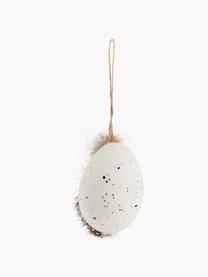 Decoratieve objectenset Natural, set van 12, Echte eieren, Beigetinten, zilverkleurig, Set met verschillende formaten